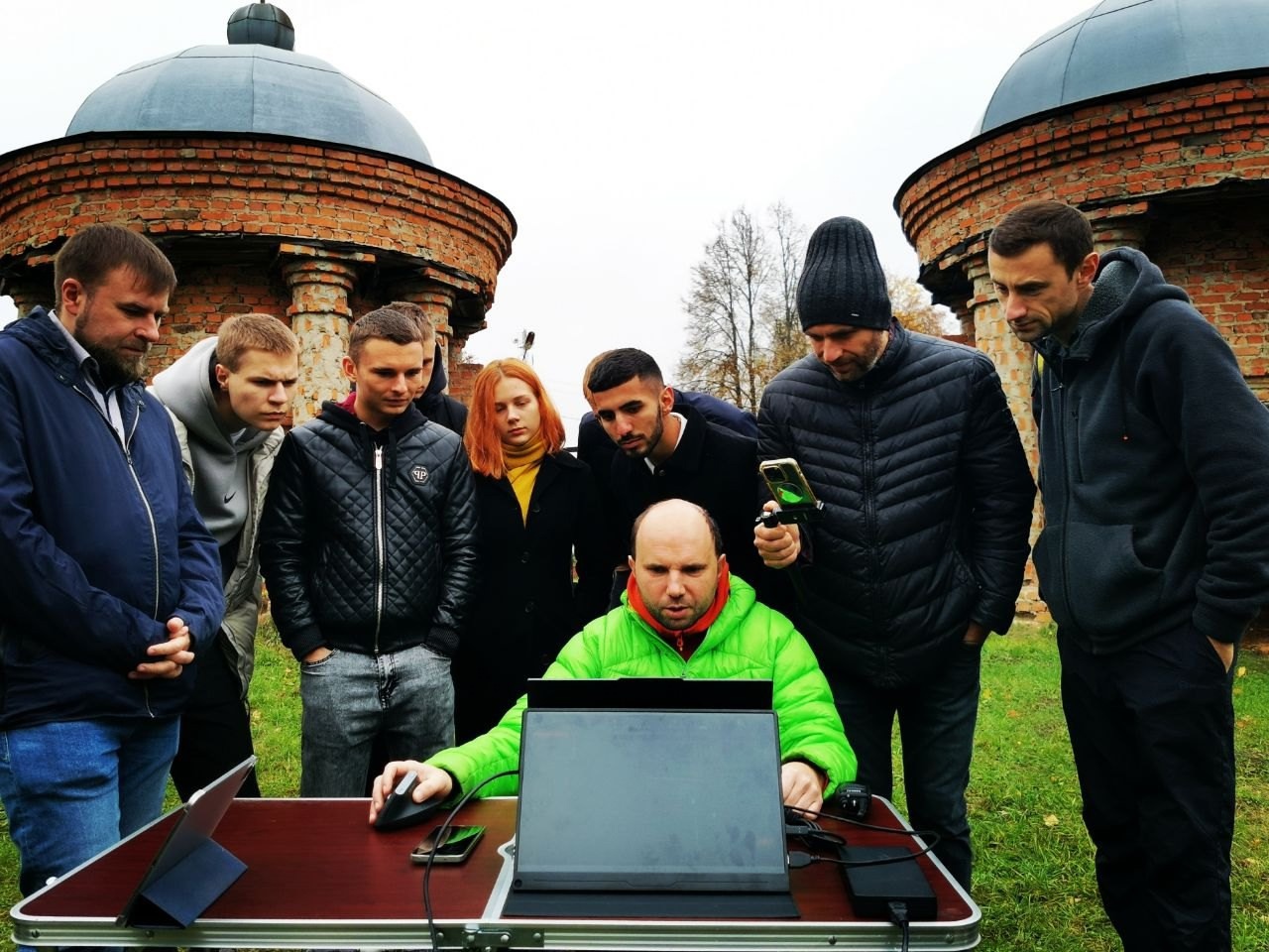 Посещение делегации БГИТУ территории Екатерининской церкви при Дворцово-парковом ансамбле усадьбы графа Завадовского XVIII в.